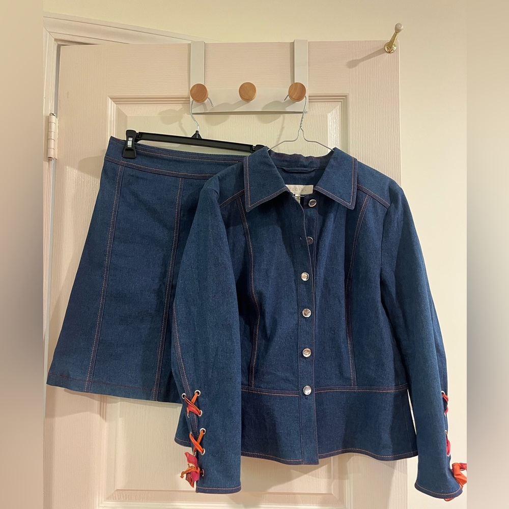 Escada Blue Jean Jacket Set